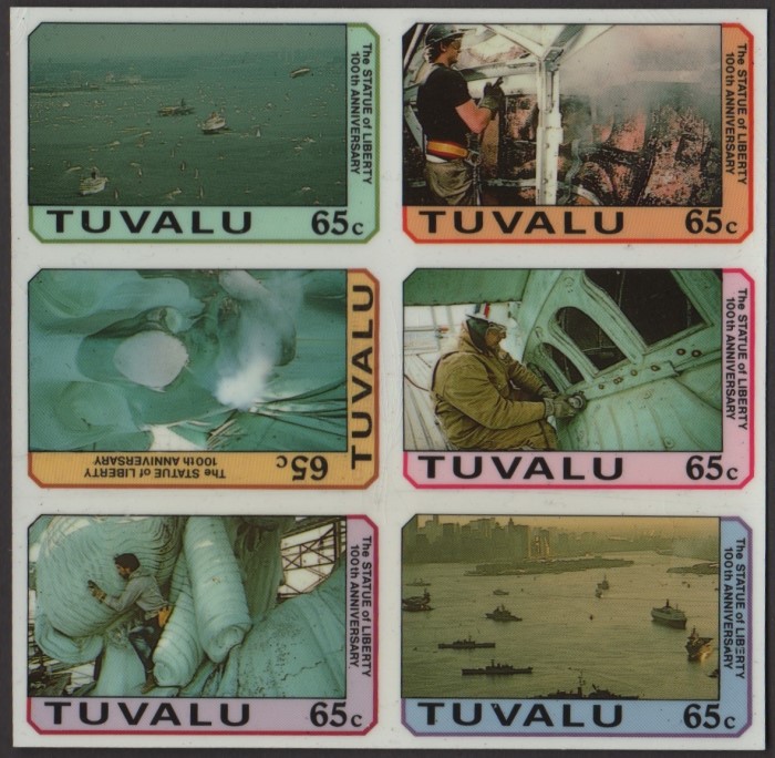 Tuvalu 1987 Unissued Statue of Liberty Stamp Die Proof Tuvalu 1987 Unissued Statue of Liberty Stamp Die Proof